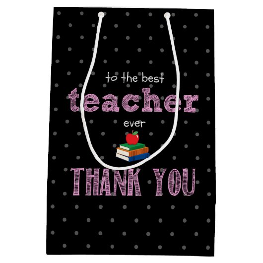 de beste leraar , dank u wel medium cadeauzakje (Achterkant)