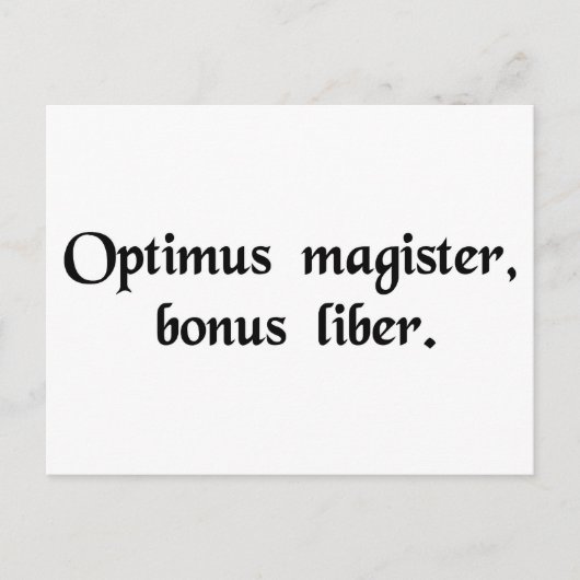 De beste leraar is een goed boek. briefkaart (Voorkant)