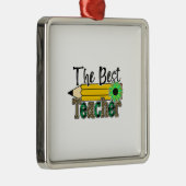 De beste leraar metalen ornament (Rechts)