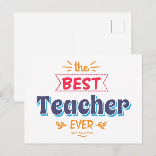 De beste leraar ooit briefkaart (Voorkant / Achterkant)