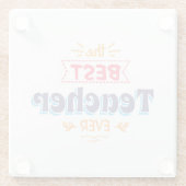 De beste leraar ooit glazen onderzetter (Achterkant)