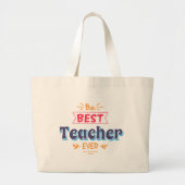 De beste leraar ooit grote tote bag (Voorkant)