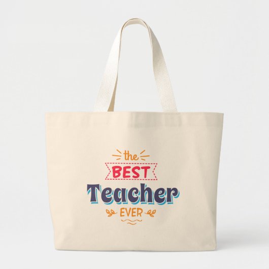 De beste leraar ooit grote tote bag (Voorkant)