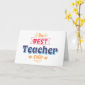 De beste leraar ooit kaart (Gele Bloem)