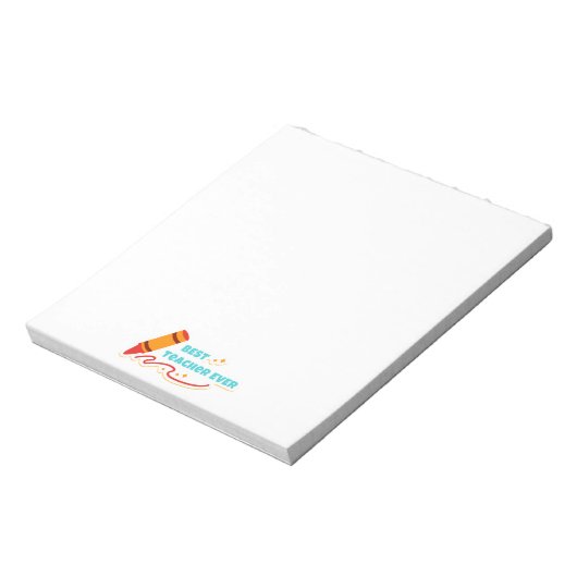 DE BESTE LERAAR OOIT KLEUR WIT NOTITIEBLOK (Linkerzijde)