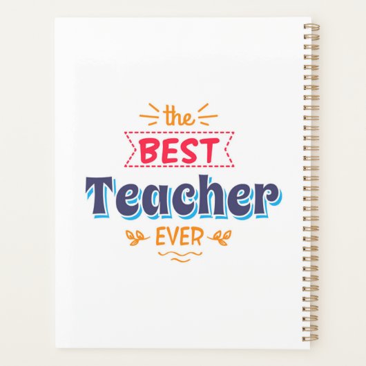 De beste leraar ooit planner (Achterkant)