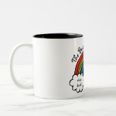 De beste leraar ooit regenboog tweekleurige koffiemok (Links)