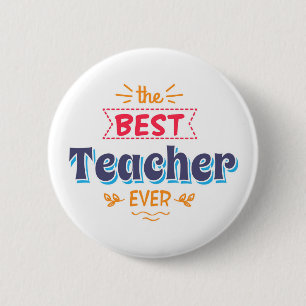 De beste leraar ooit ronde button 5,7 cm