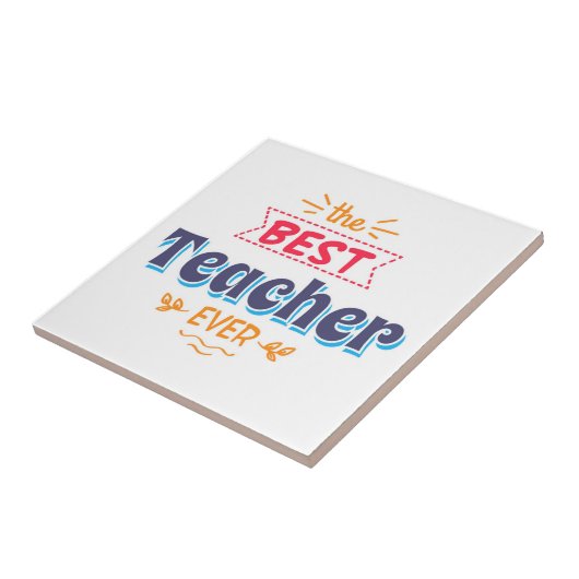 De beste leraar ooit tegeltje (Zijkant)