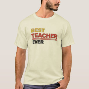De Beste Leraar Ooit Typografie Ontwerp T-shirt