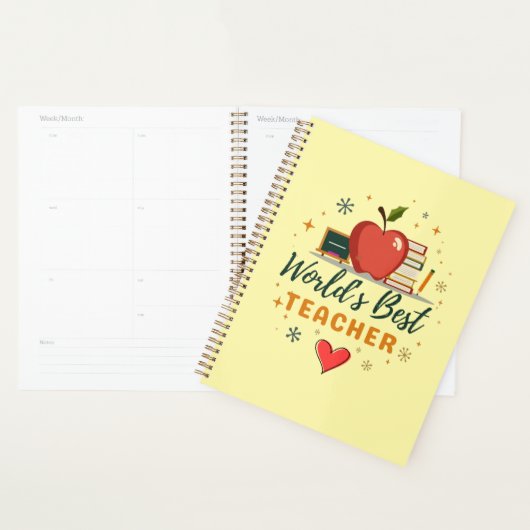 De beste leraar ter wereld - gepersonaliseerde naa planner (Display)