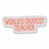 De beste leraar ter wereld, terug naar school sticker (Voorkant)