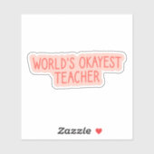 De beste leraar ter wereld, terug naar school sticker (Vel)
