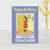 De beste leraar van het woord - Fijne verjaardag Kaart (Gele Bloem)
