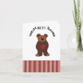 De Beste Leraar van werelden Feestdagen Kaart (Voorkant)