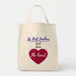 De beste leraren onderwijzen uit de hart-Canvas ta Tote Bag