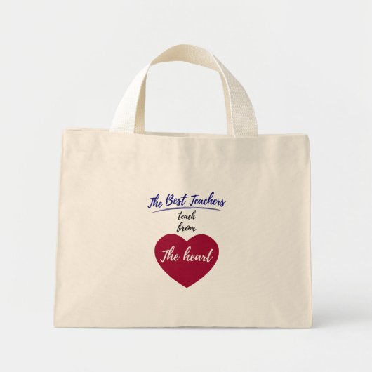 De beste leraren onderwijzen uit het hart mini tote bag (Voorkant)