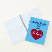 De beste leraren onderwijzen uit het hart notitieboek (Binnen)