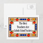 De beste leraren zijn katholieke leraren briefkaart (Voorkant / Achterkant)