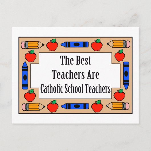 De beste leraren zijn katholieke leraren briefkaart (Voorkant)