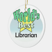 De beste Librarian ter wereld Keramisch Ornament (Links)