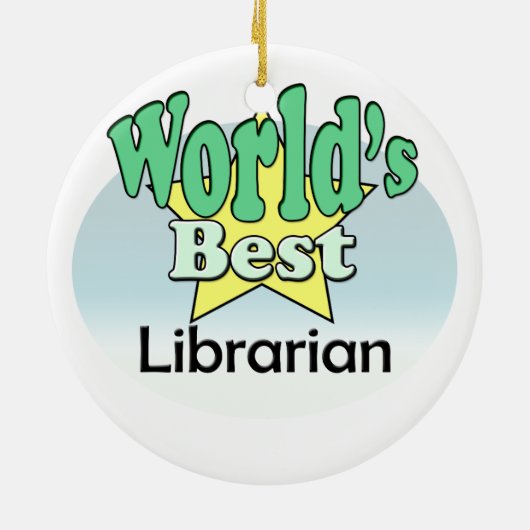 De beste Librarian ter wereld Keramisch Ornament (Achterkant)