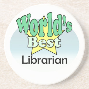 De beste Librarian ter wereld Zandsteen Onderzetter