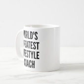 De beste lifestyle coach ter wereld koffiemok (Voorkant links)