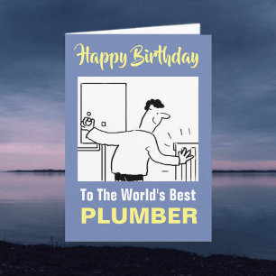 De Beste Loodgieter ter Wereld - Gefeliciteerd Kaart