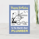 De beste loodgieter ter wereld - Happy Birthday Kaart (Voorkant)