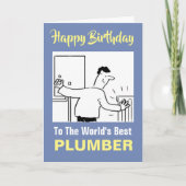 De beste loodgieter ter wereld - Happy Birthday Kaart (Voorkant)