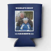 De beste maatfoto op maat van opa ter wereld blikjeskoeler (Voorkant)