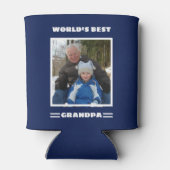 De beste maatfoto op maat van opa ter wereld blikjeskoeler (Achterkant)