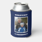 De beste maatfoto op maat van opa ter wereld blikjeskoeler (Blikje Achterkant)