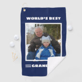 De beste maatfoto op maat van opa ter wereld golfhanddoek (Insitu)