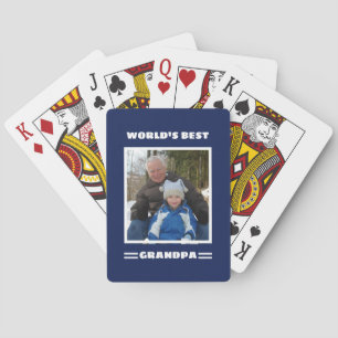 De beste maatfoto op maat van opa ter wereld pokerkaarten