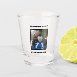 De beste maatfoto op maat van opa ter wereld shot glas