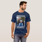 De beste maatfoto op maat van opa ter wereld t-shirt (Voorkant volledig)