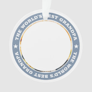 De beste maatfoto van opa Modern Star ter wereld Ornament