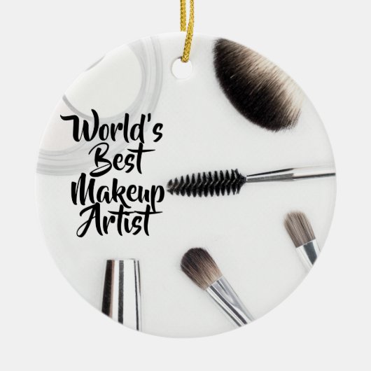 De beste make-up kunstenaar ter wereld keramisch ornament (Voorkant)