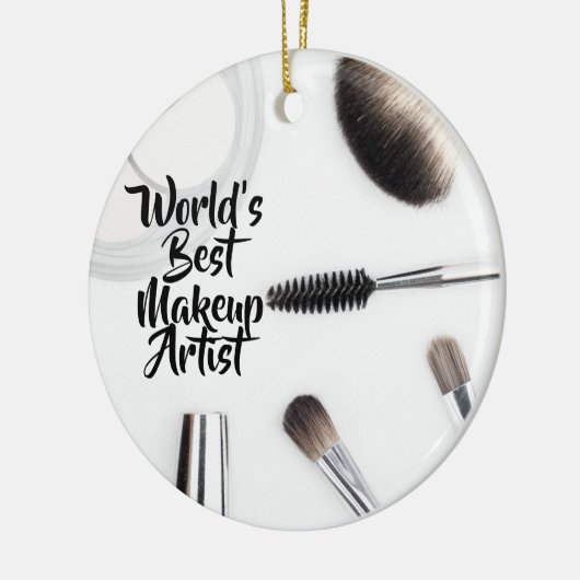 De beste make-up kunstenaar ter wereld keramisch ornament (Links)