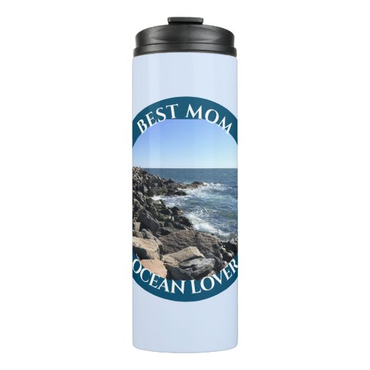 De beste Mam Atlantic Ocean Waves van het Zee Blue Thermosbeker (Voorkant)