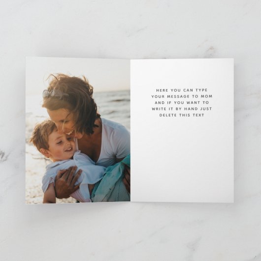 De beste mam ooit Black Silver Letterin Momther's Kaart (Binnen)