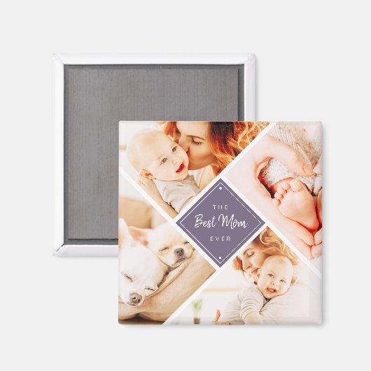 De beste mam ooit Modern Aangepaste Foto's Magnet (Voorkant / Achterkant)