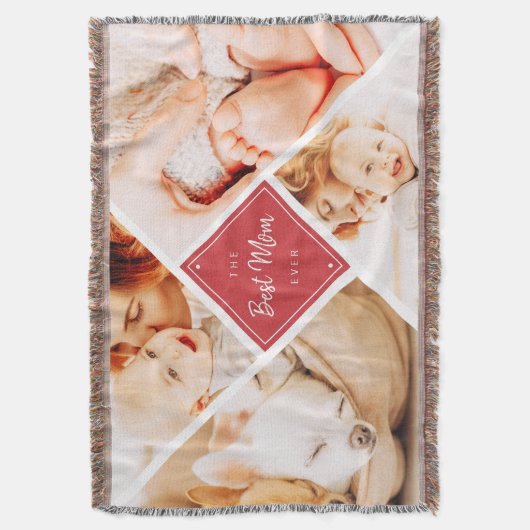 De beste mam ooit moderne aangepaste foto's deken (Voorkant Verticaal)