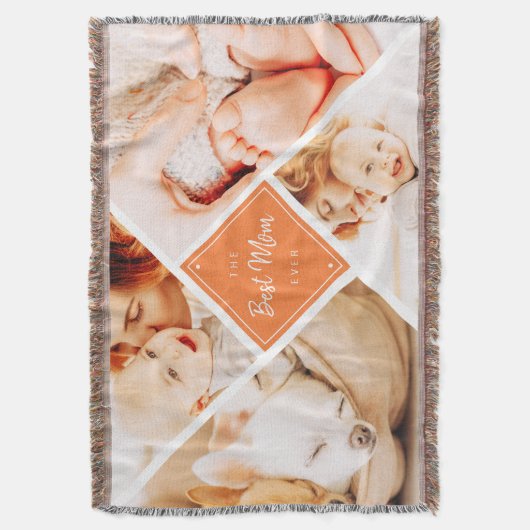 De beste mam ooit moderne aangepaste foto's deken (Voorkant Verticaal)