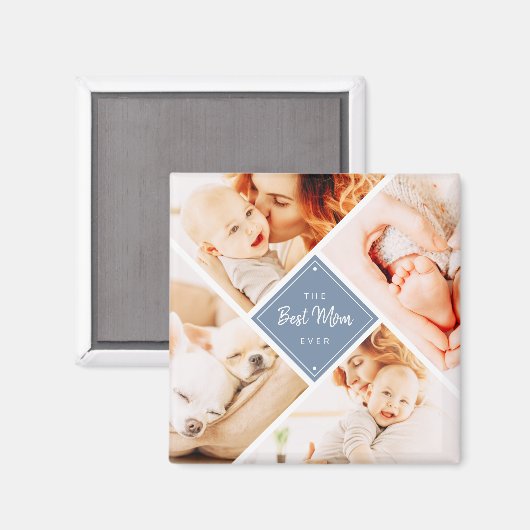 De beste mam ooit moderne aangepaste foto's magneet (Voorkant / Achterkant)