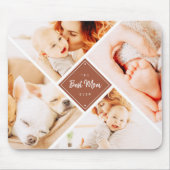De beste mam ooit moderne aangepaste foto's muismat (Voorkant)