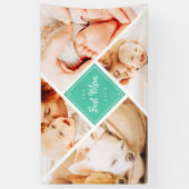 De beste mam ooit moderne aangepaste foto's spandoek (Verticaal)