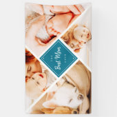 De beste mam ooit moderne aangepaste foto's spandoek (Verticaal)